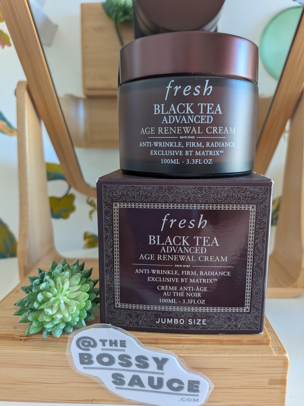 Fresh Black Tea Age Renewal Cream Face Moisturizer JUMBO Size - NWT 100 ML